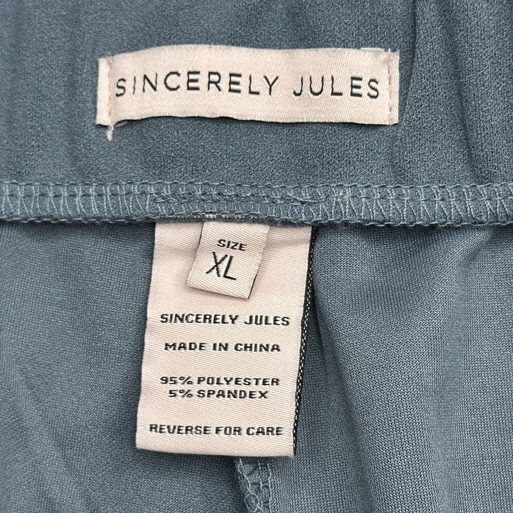 NWT - Sincerely Jules Trouser Short XL - Light Teal dressy dress shorts greenish - Picture 6 of 8